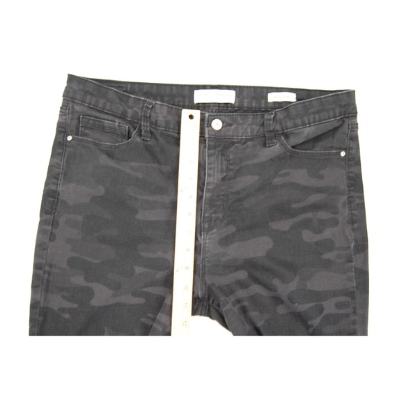 Social Standard By Sanctuary Jeans‎ Womens 14 Black Camo Skinny Ankle Stretch - Picture 11 of 16